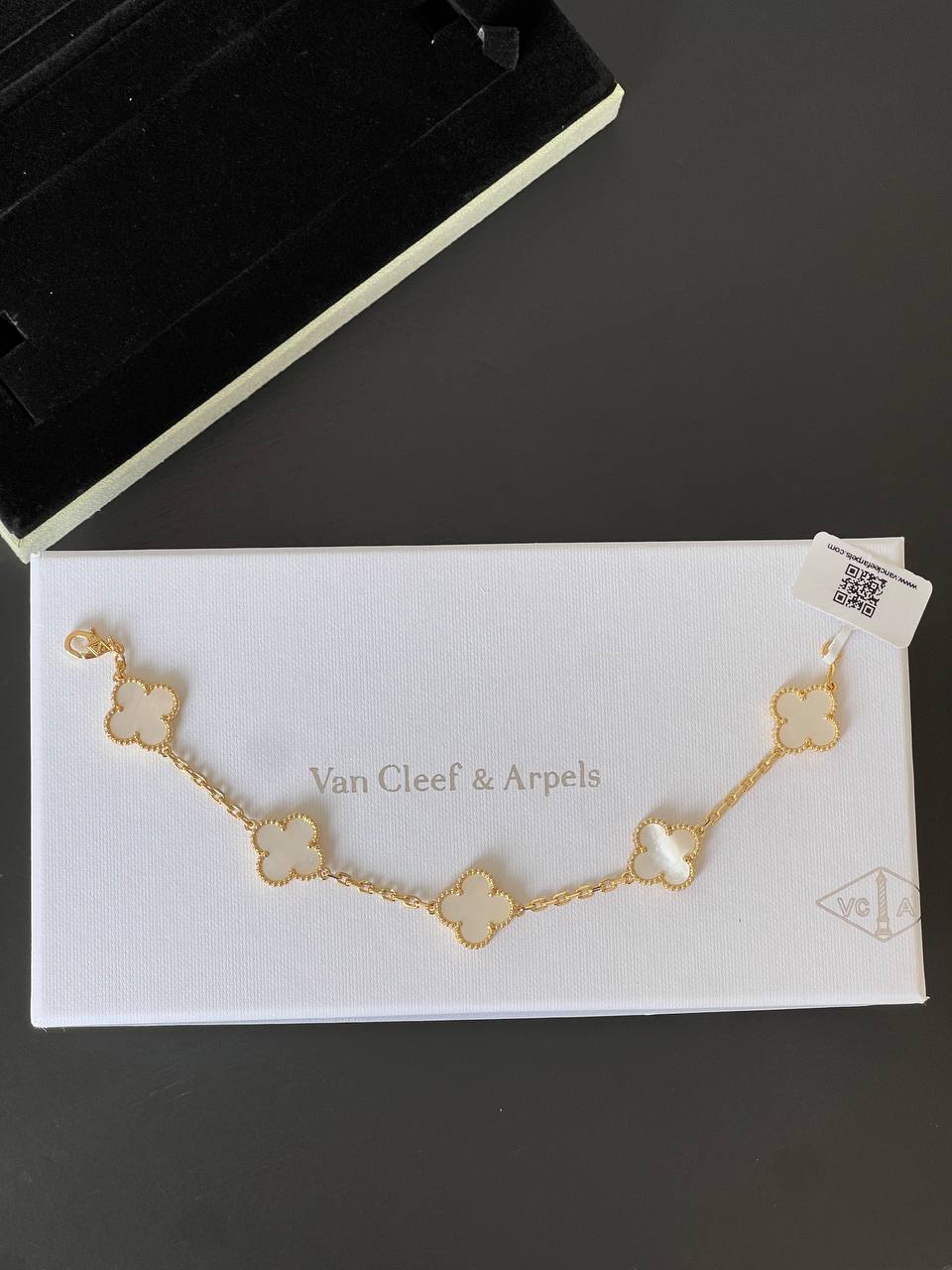 Van Cleef & Arpels Vintage Alhambra Mother-of-Pearl 5-Motif Bracelet