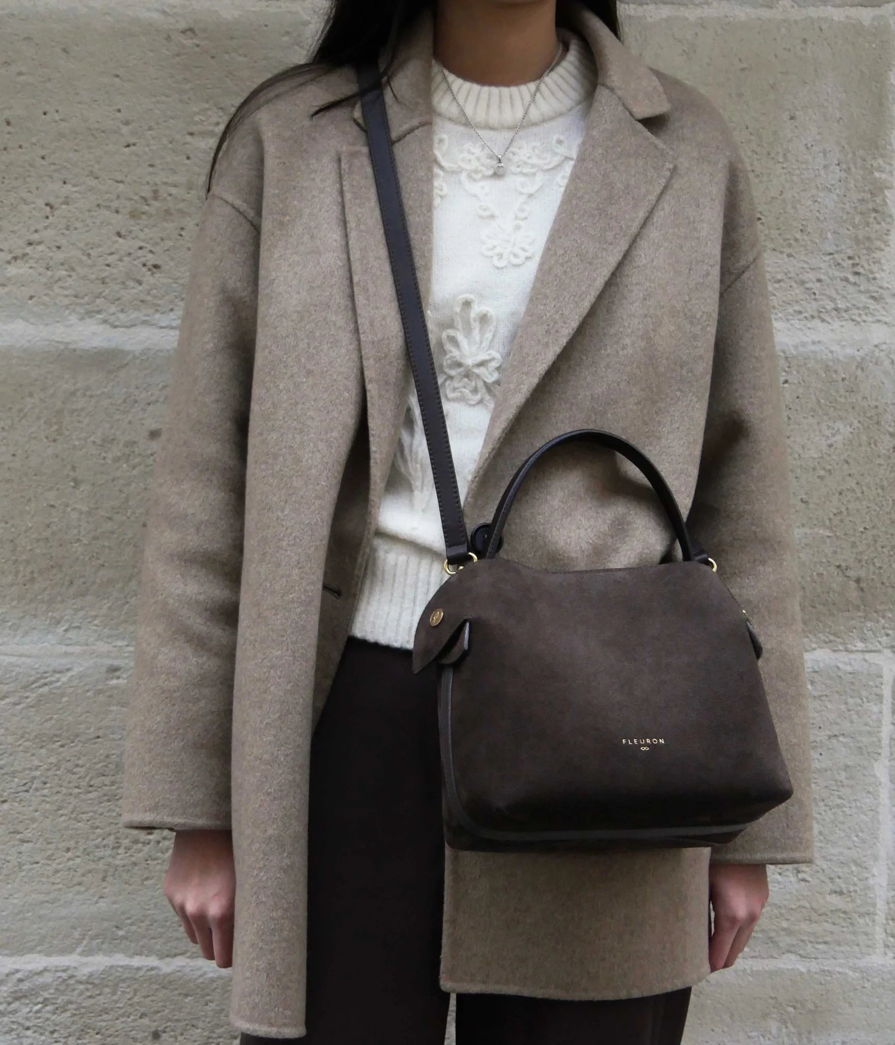 Medium Swann | Suede Moka
