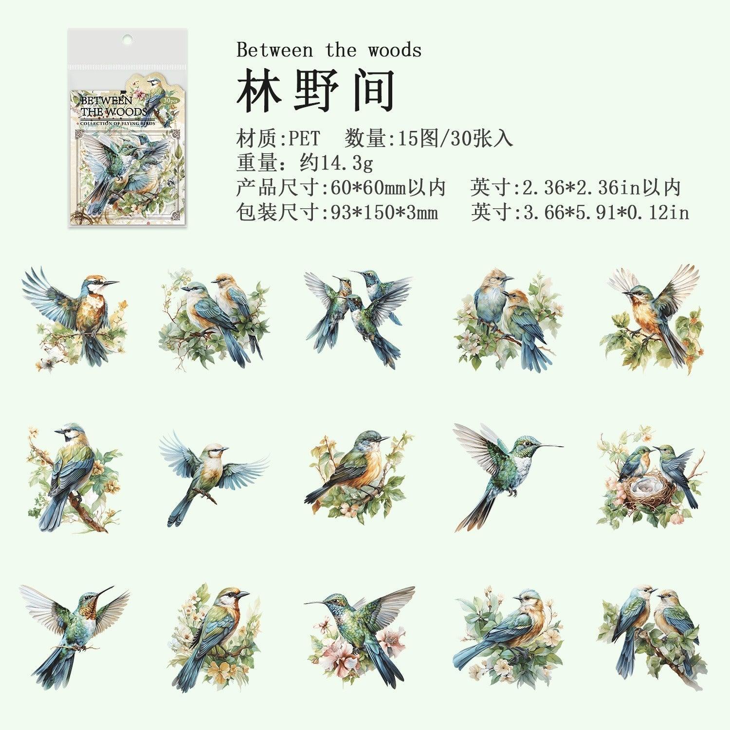 1141 Stickers Birds of Prey Series