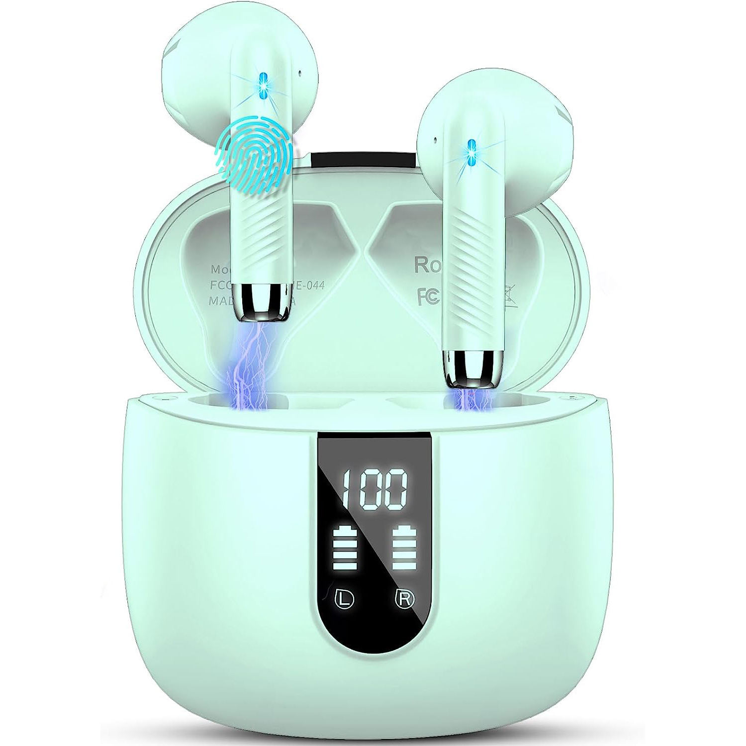 True Wireless for 5.3 In-Ear Earbuds 13mm Dynamic Drivers HiFi Stereo Sound CVC8.0 Microphone LED ANC IPX4