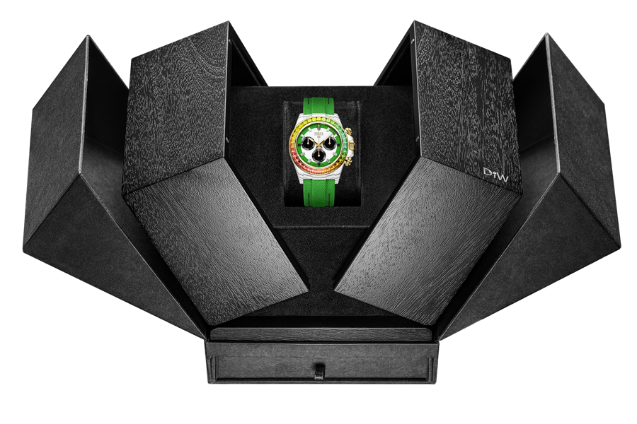 DiW Rolex Daytona RAINBOW WILD GREEN In Quartz Fiber【1:1 Replica】