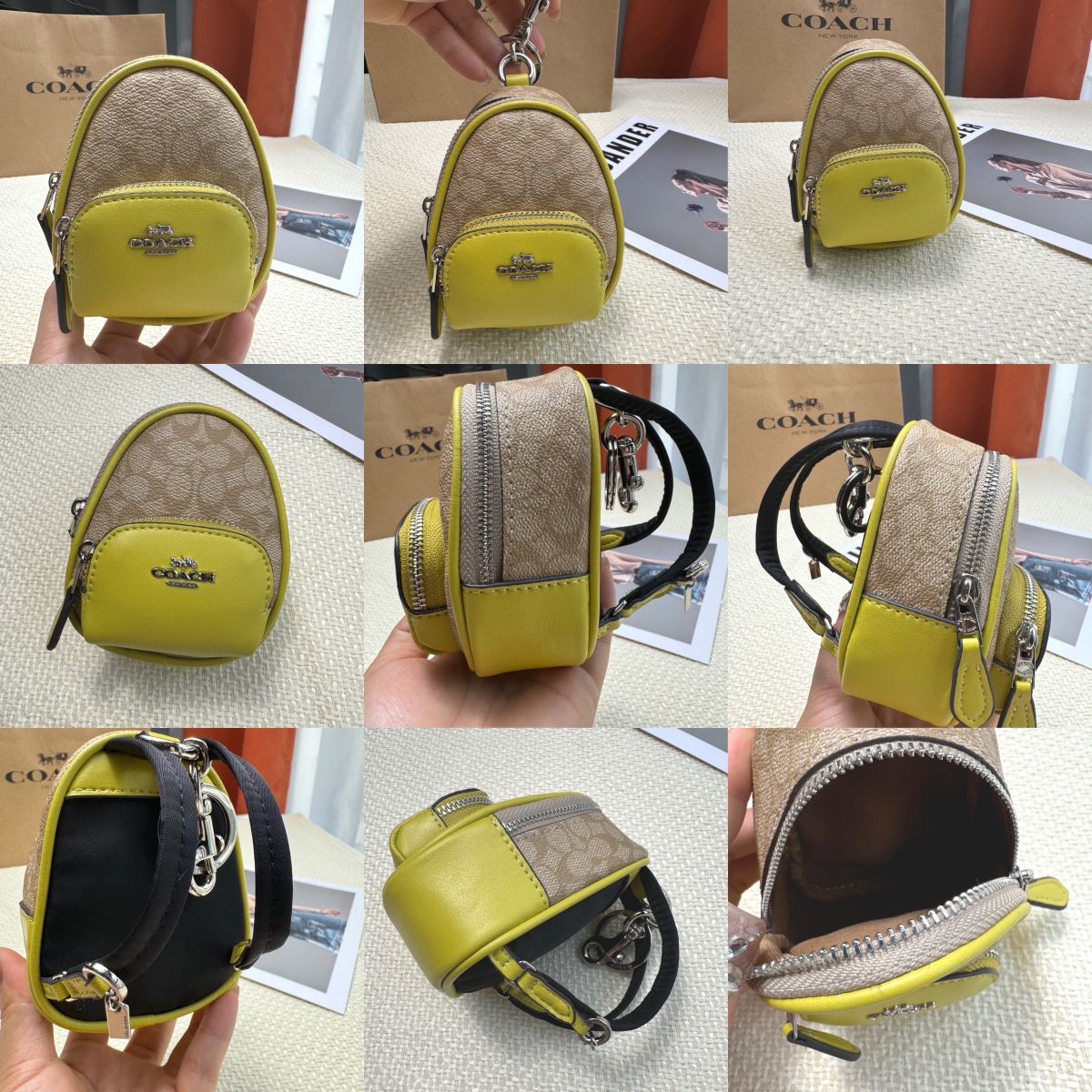 Women Handbag C7803 CC315 C1019 Mini Court Backpack Keychain Bag Charm
