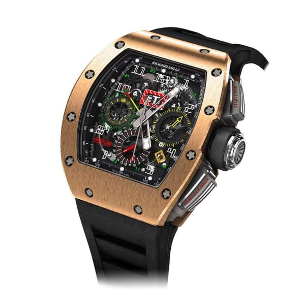 RICHARD MILLE RM 11-02 Automatic Flyback Chronograph Dual Time Zone Rose Gold【1:1 Replica】
