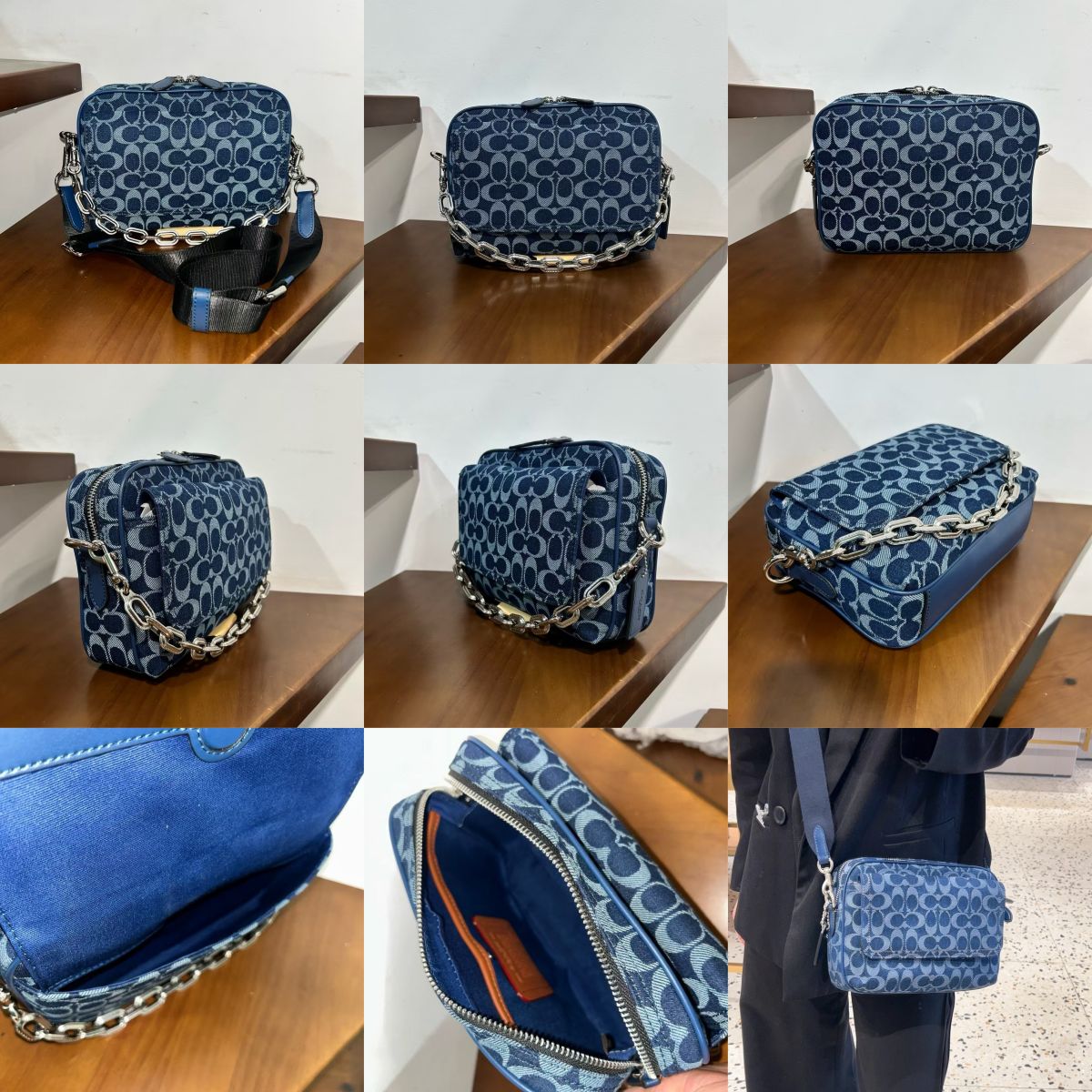 Men Handbag CR753 CR754 CAM29 CAM30 CR725 CR712 CAK24 CAK27  Charter 18 24 Flap Crossbody Chain Bag