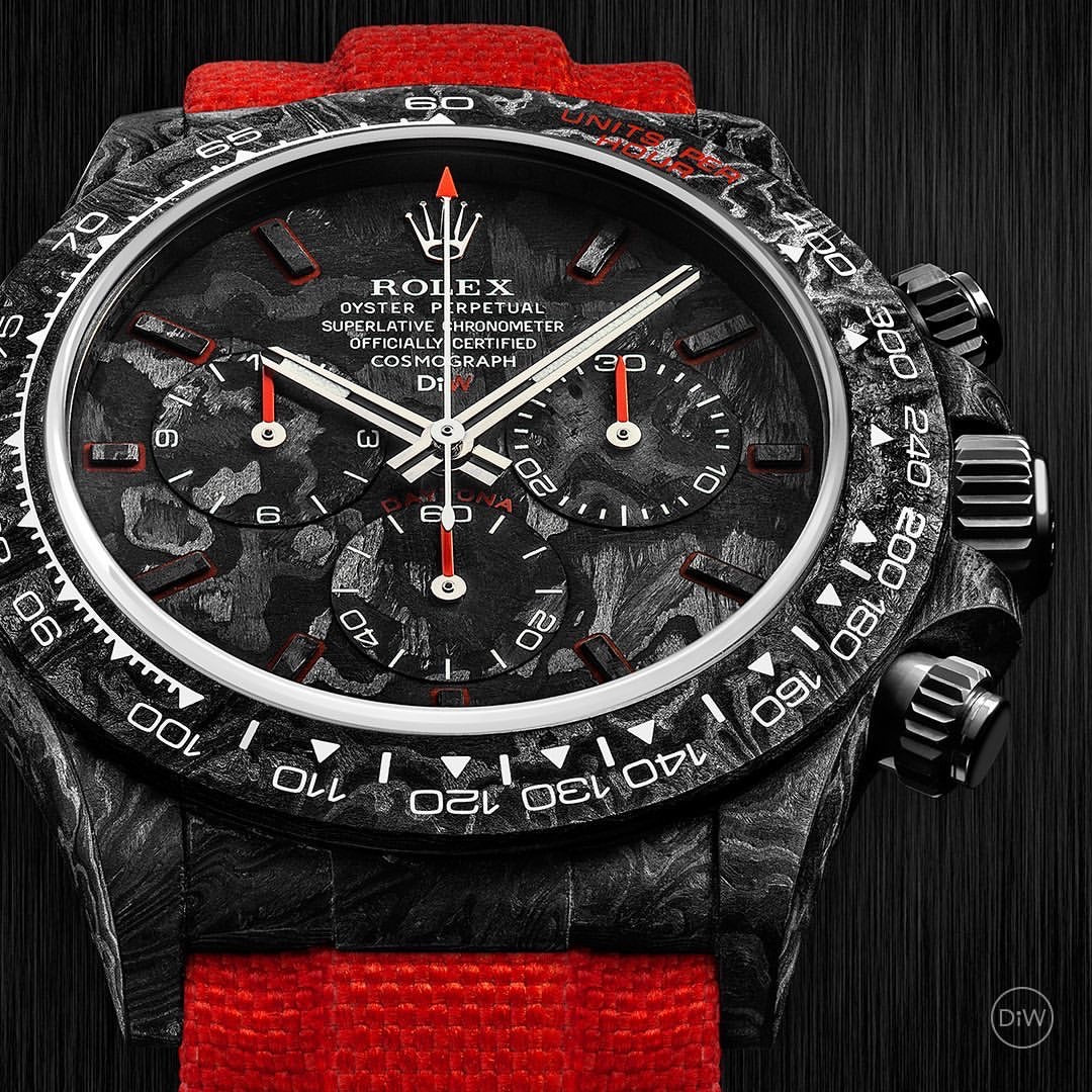 NTPT Carbon Rolex DiW Daytona RED EDITION UNIQUE Piece【1:1 Replica】