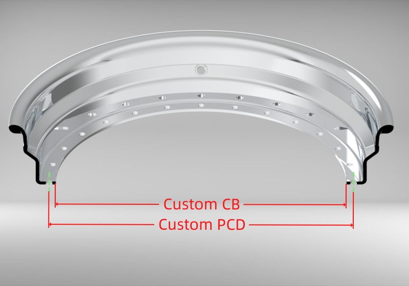 Custom 26 Inch Step Outer lip Rolled Flange
