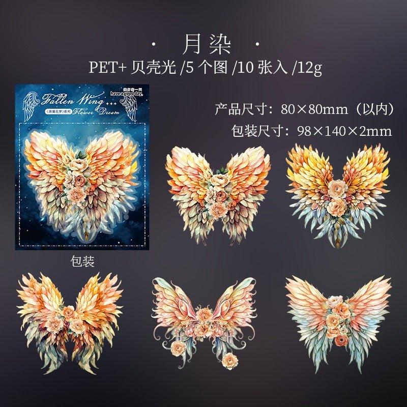 1138 Sticker Pack Falling Wing Flower Dream Series