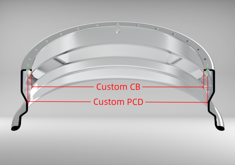 Custom 22 Inch Reverse Inner Barrel Rolled Flange