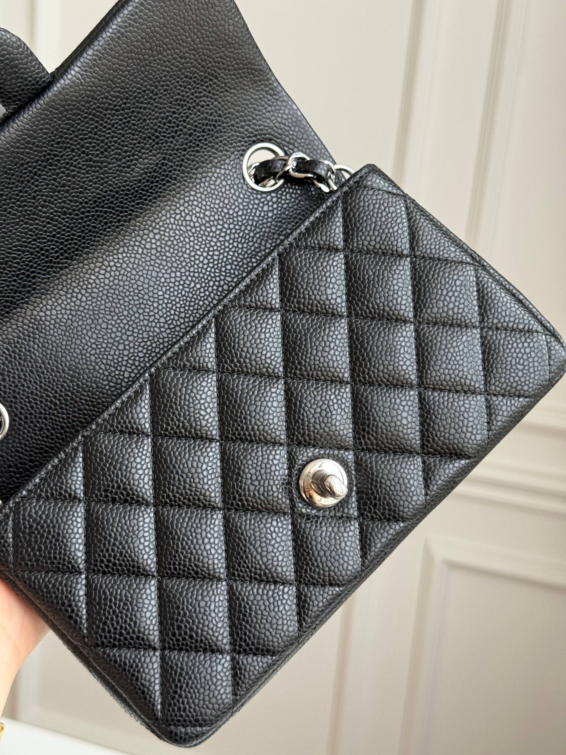 Chanel Mini Classic Flap Caviar Leather Crossbody Bag