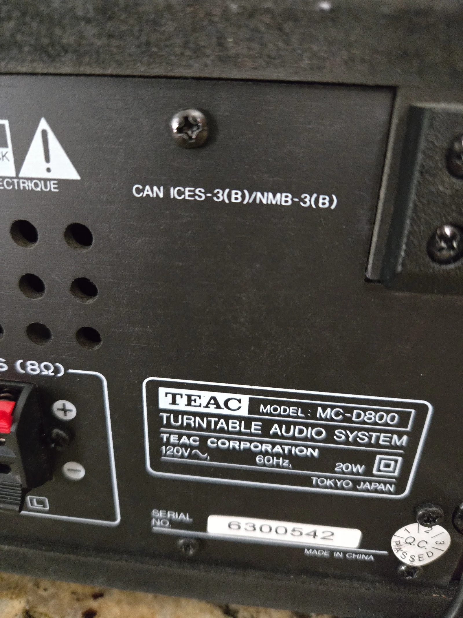 TEAC all in one system bluetooth,vinyl and CD LV84Q