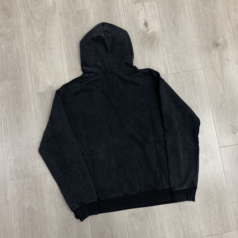 American Trend Vale Forever Skull Letter Print Washed Vintage Retro Streetwear Men's and Women's Casual Hooded Sweatshirt