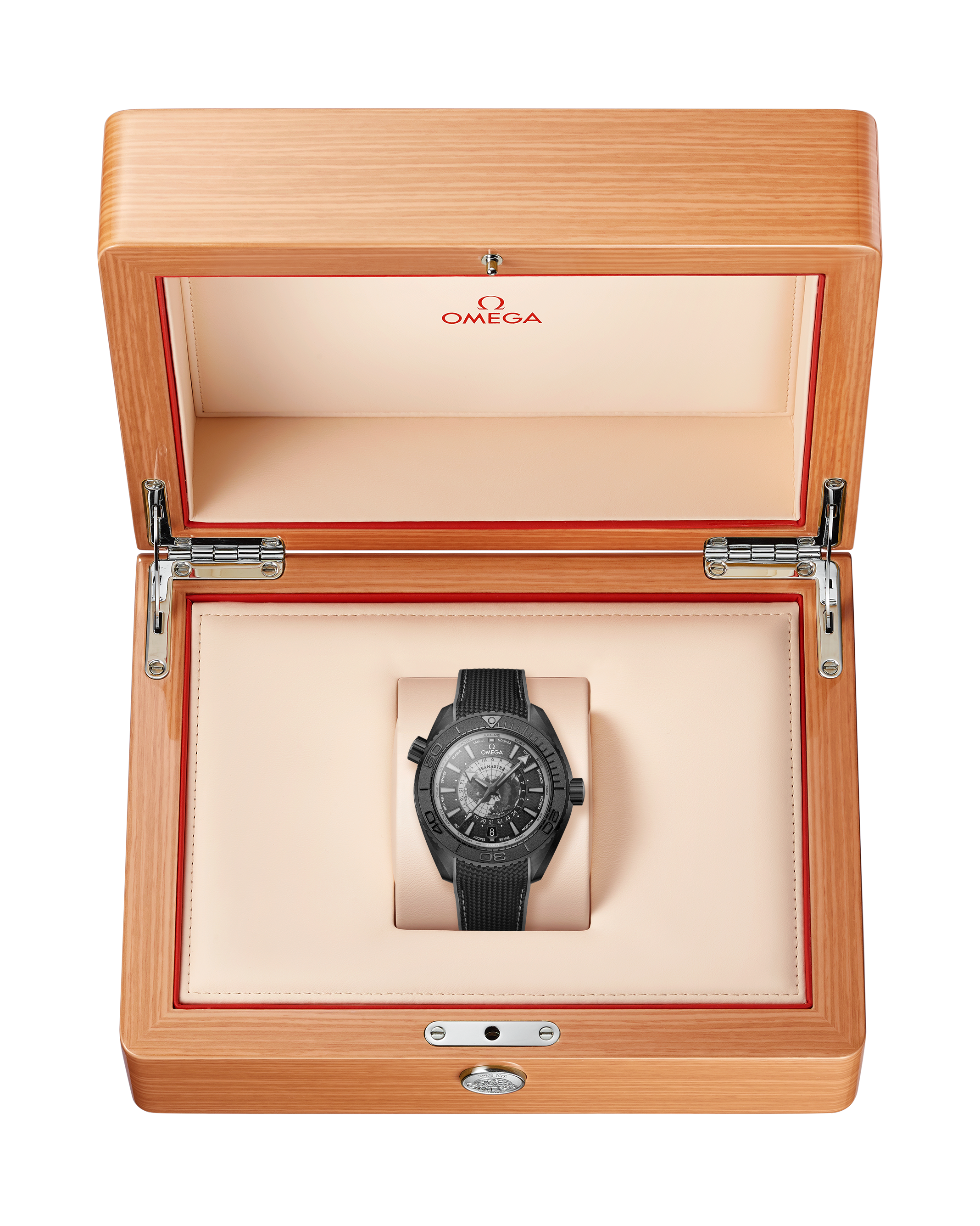 Seamaster Planet Ocean 600M-45.5 mm, black ceramic on rubber strap