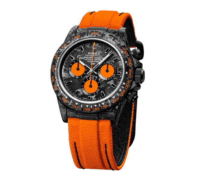 ROLEX Diw Daytona carbon orange edition 40mm oyster black【1:1 Replica】