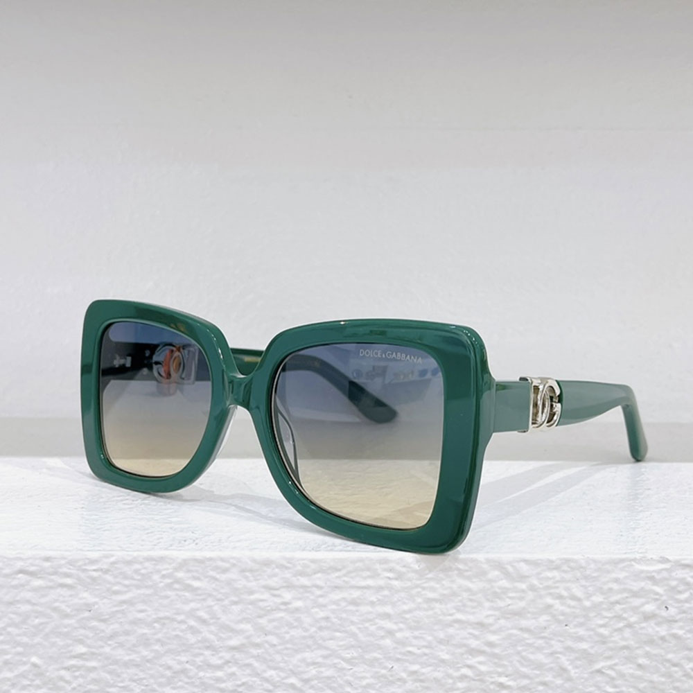 DOLCE & GABBAN DG  Plate frame. Hollow Mirror leg Logo Sunglasses Top quality