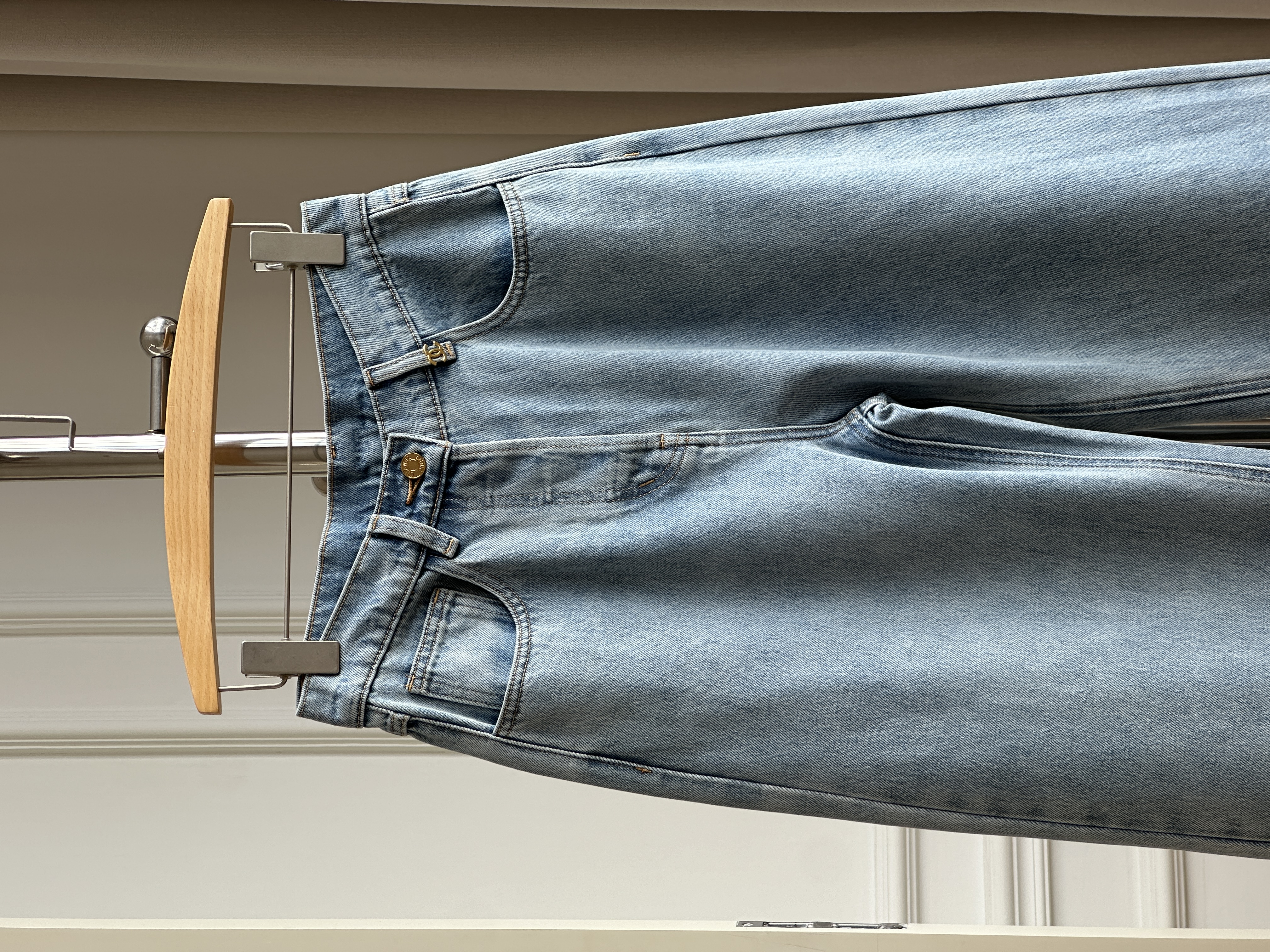 Light Wash Light Blue High Waist Wide Leg Denim Jeans