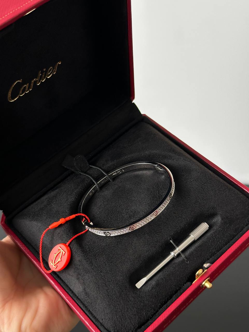 Cartier LOVE Bracelet, Medium Model, Paved Diamonds