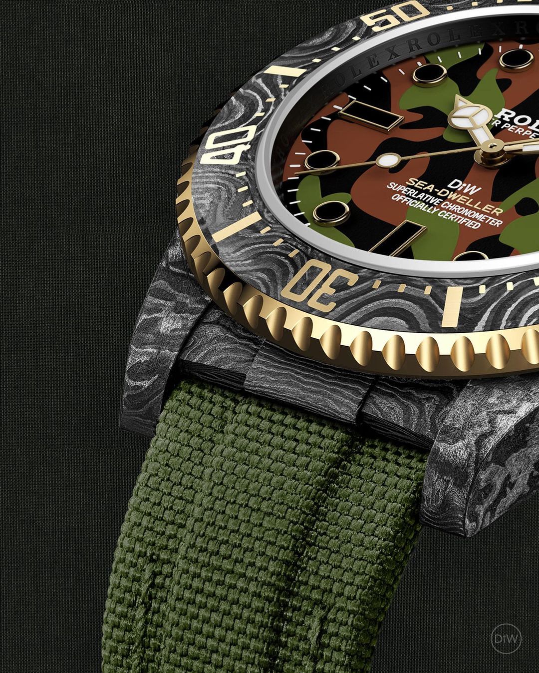 NTPT Carbon DiW Rolex Sea Dweller MILITARY【1:1 Replica】