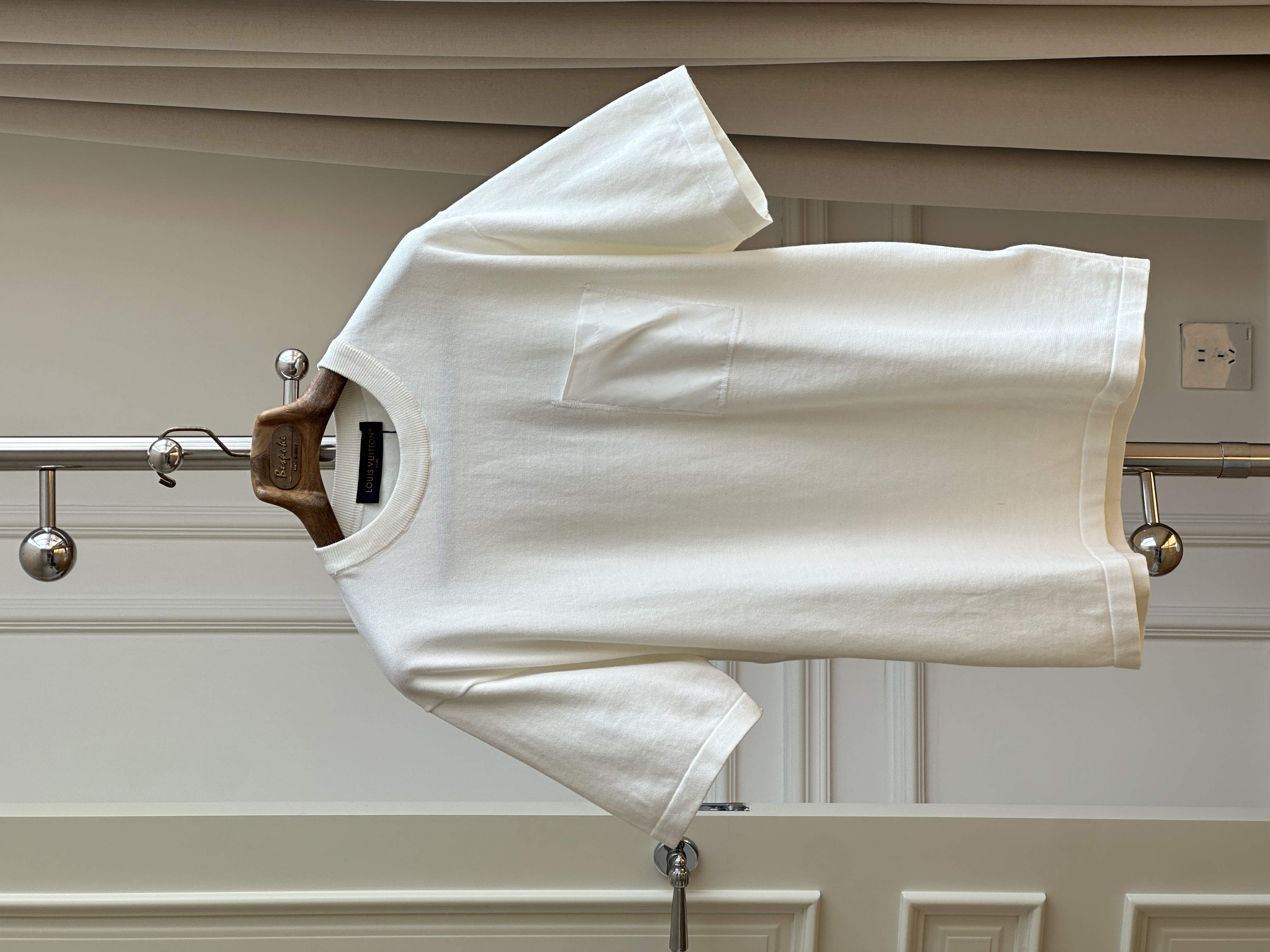 Louis Vuitton Off-White Pocket Knit Short-sleeve T-shirt