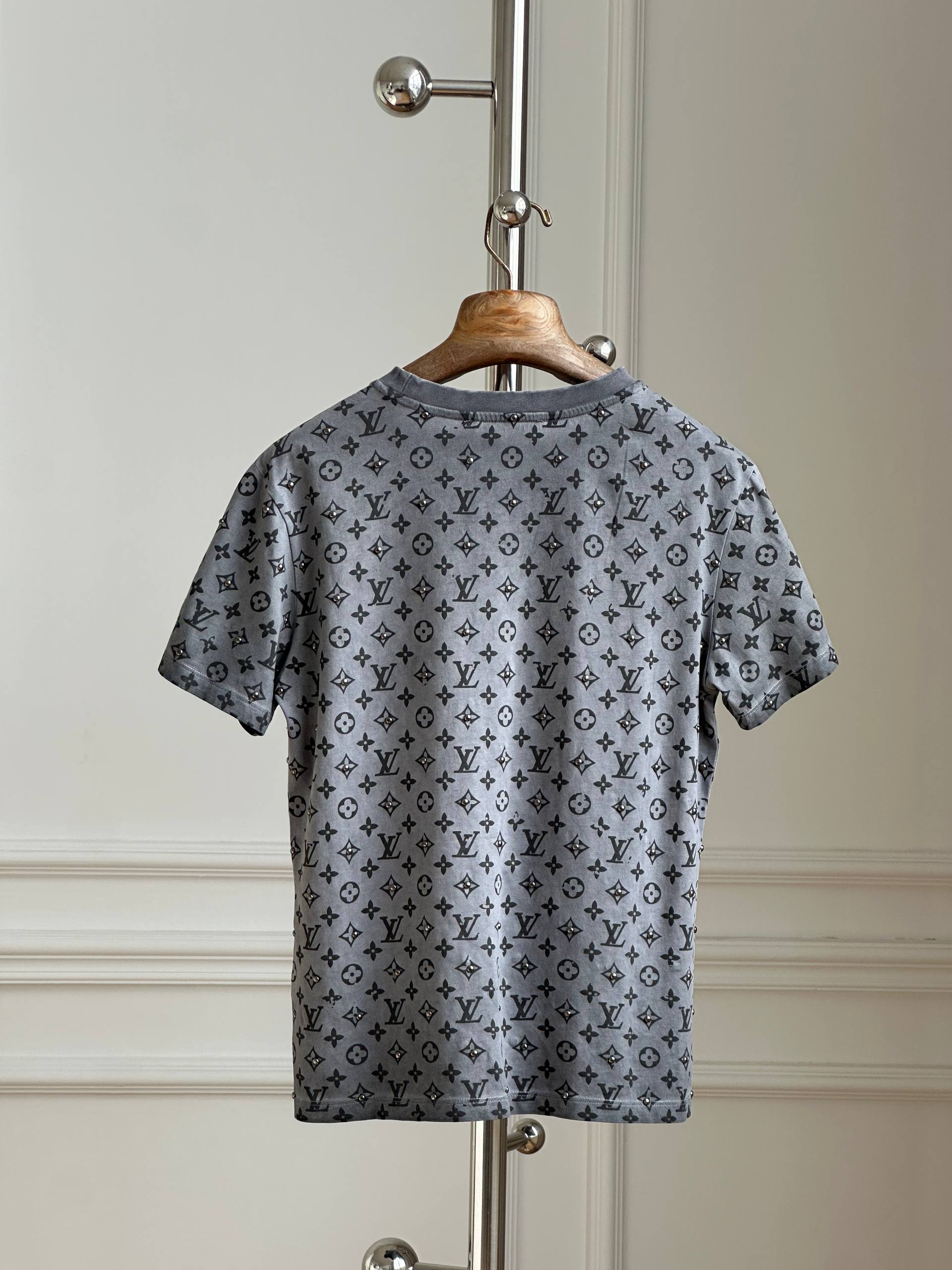 Louis Vuitton Monogram Printed T-Shirt with Crystal Embellishments