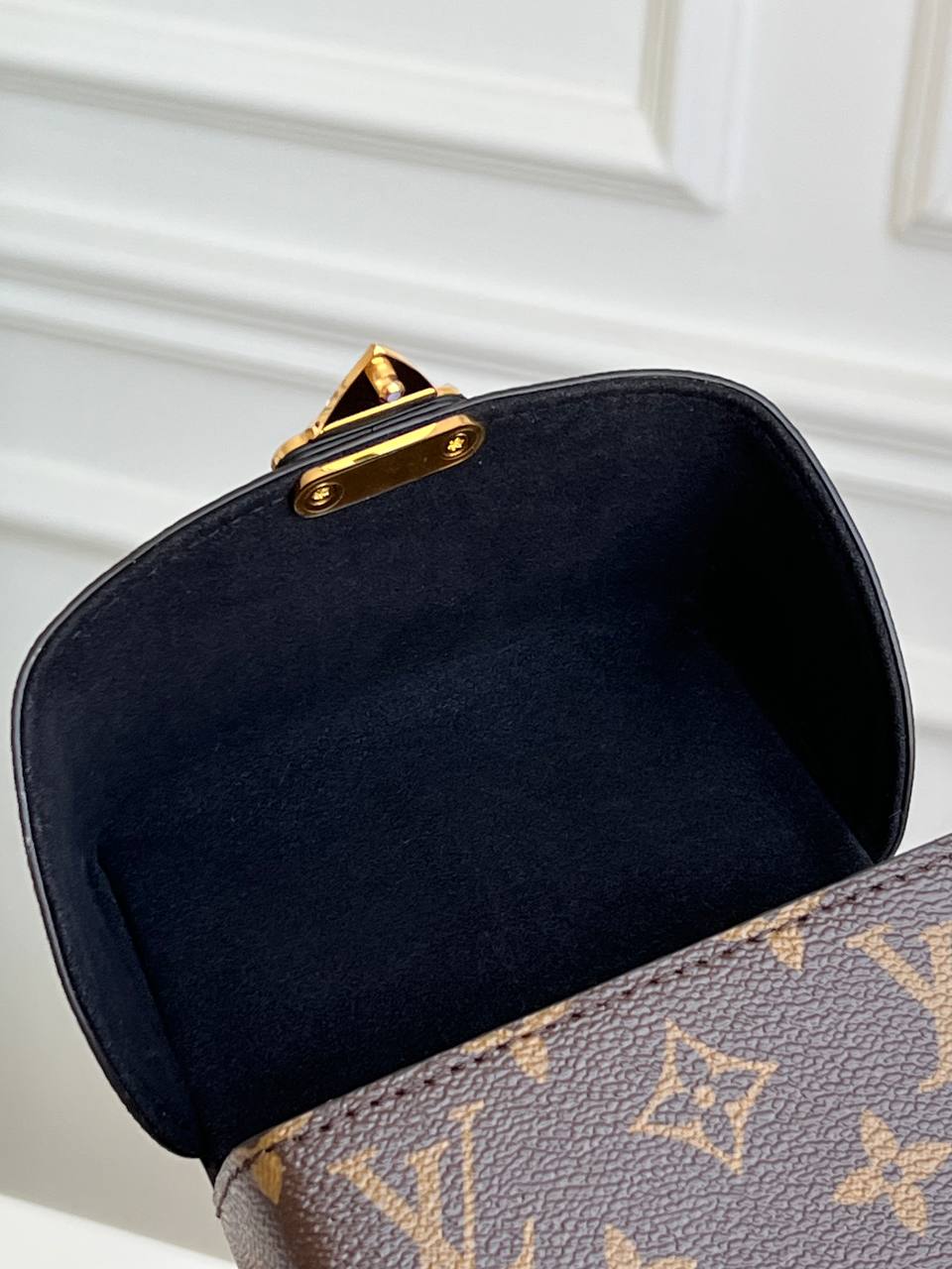 Louis Vuitton Camera Box Reverse Monogram Rivet Trunk Handbag Crossbody Bag