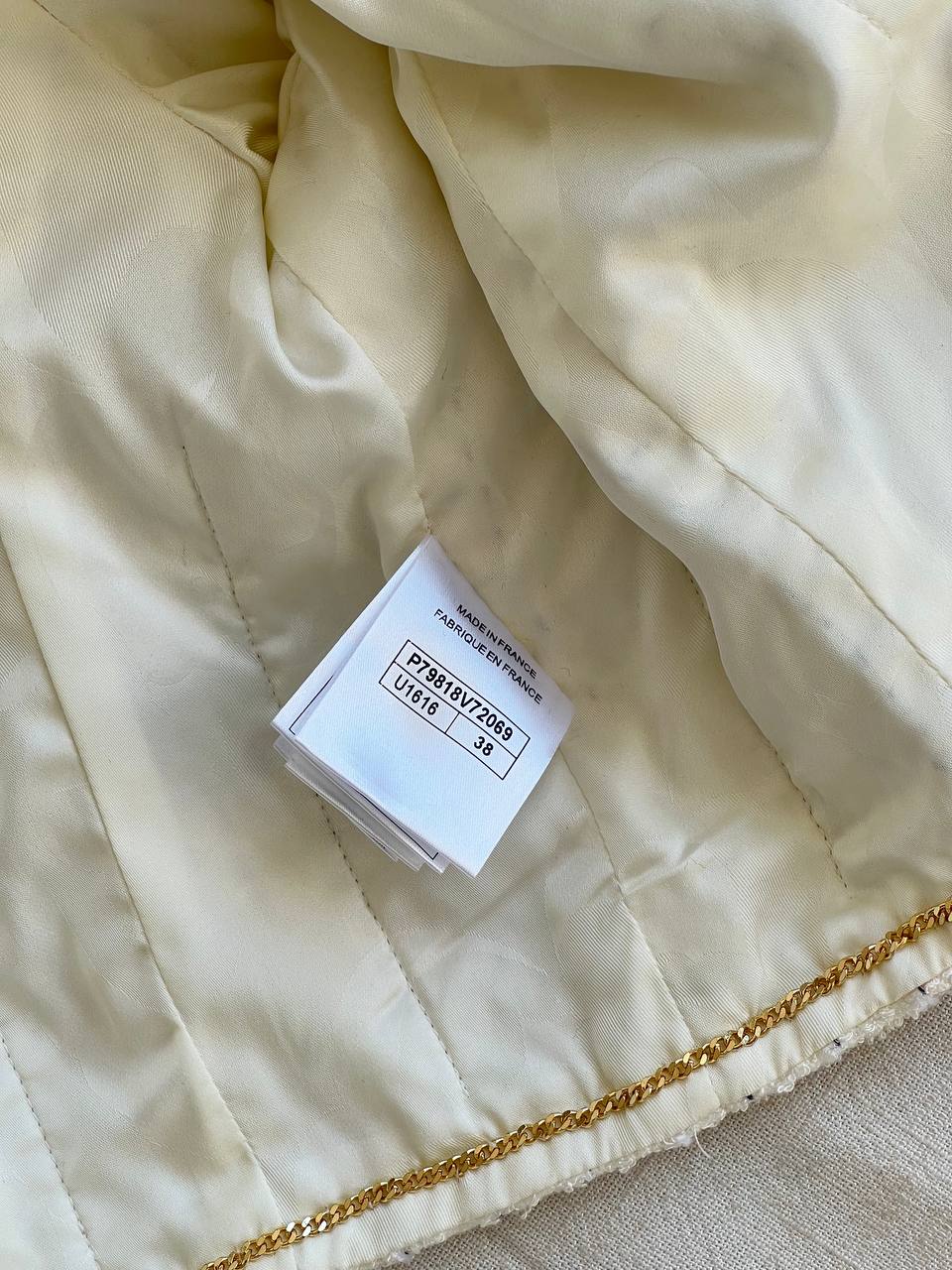 Chanel Grid Tweed Cropped Jacket With Chinese-style Frog Buttons