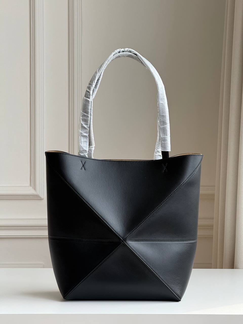 LOEWE Medium Puzzle Fold Tote in Shiny Calfskin