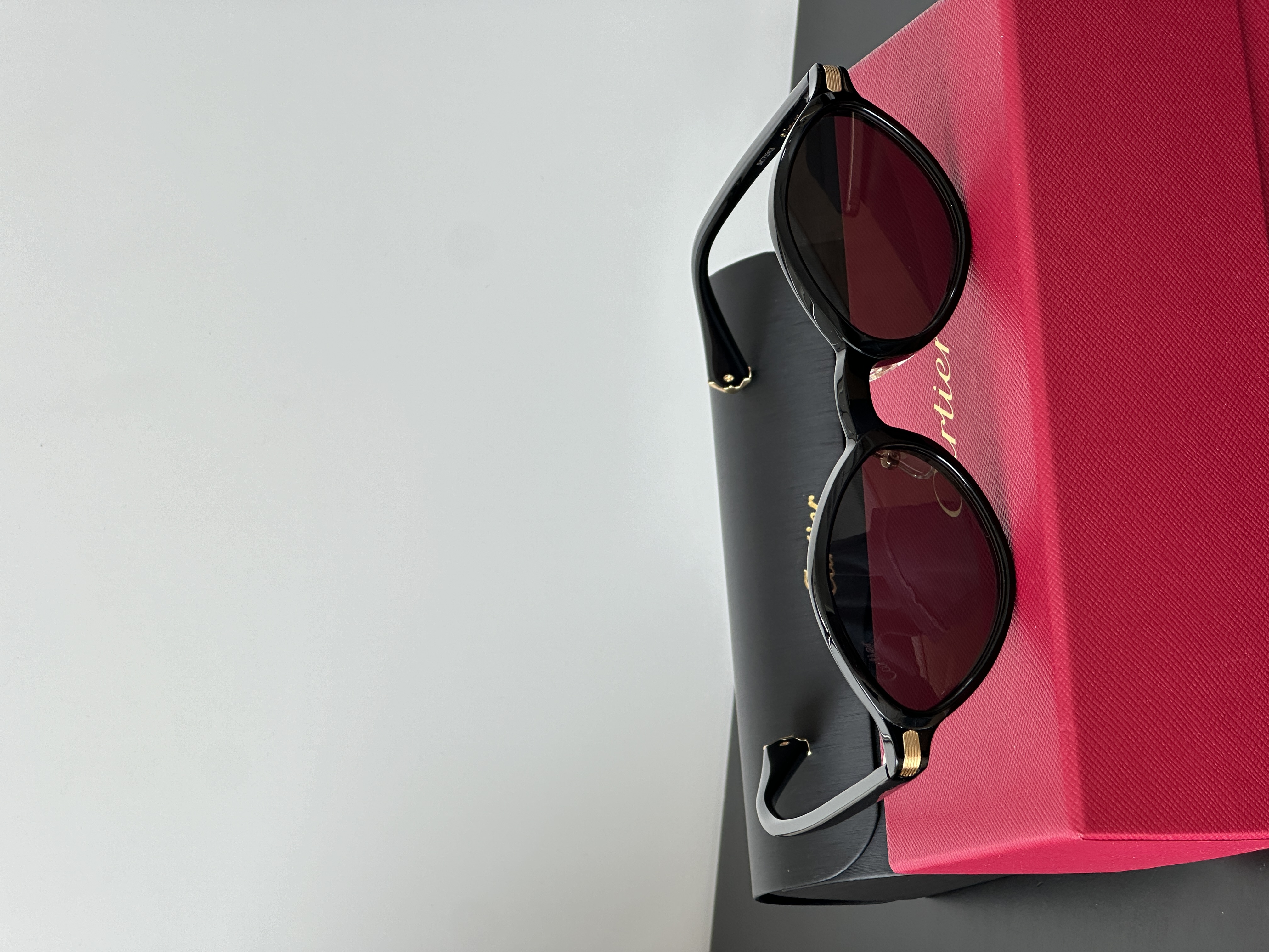 Cartier Oval-Frame Acetate Sunglasses