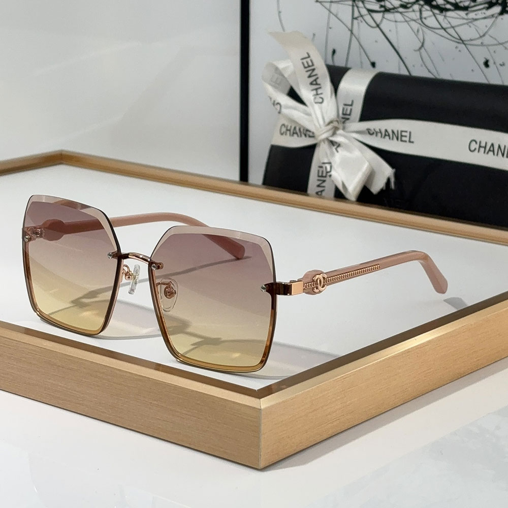 Chanel  Fashion half Frame Sunglasses Top quality
