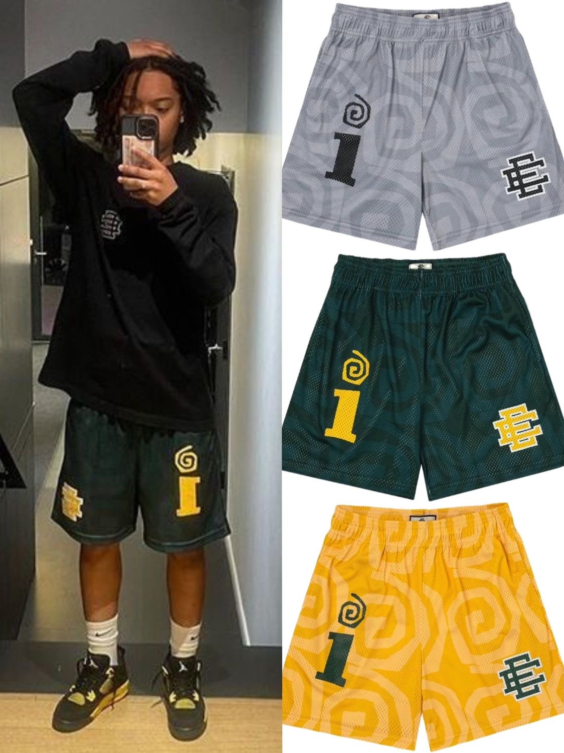 EE Whorl Design Shorts 3 Colors