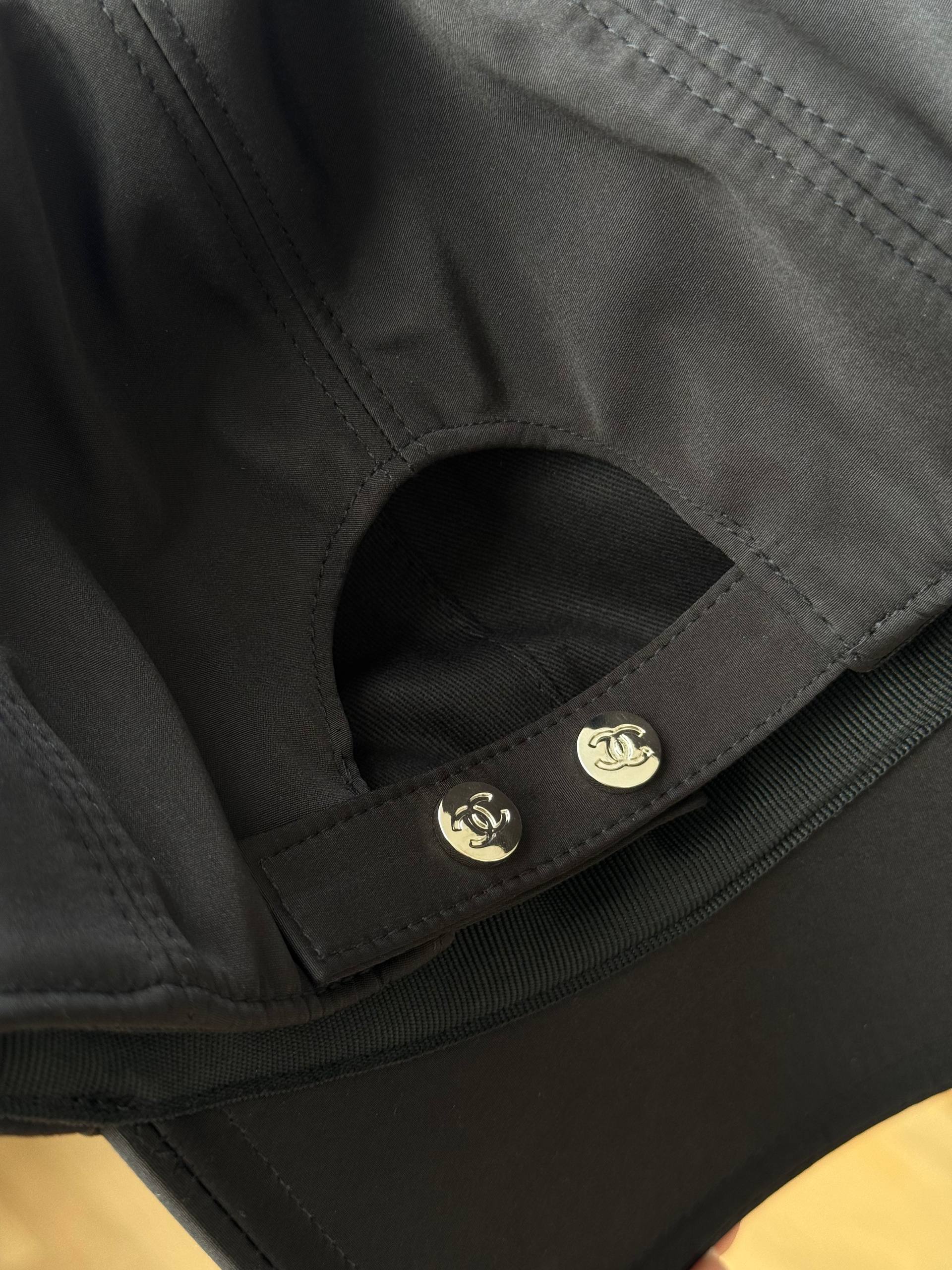 Chanel Black & Silver CC Baseball Cap