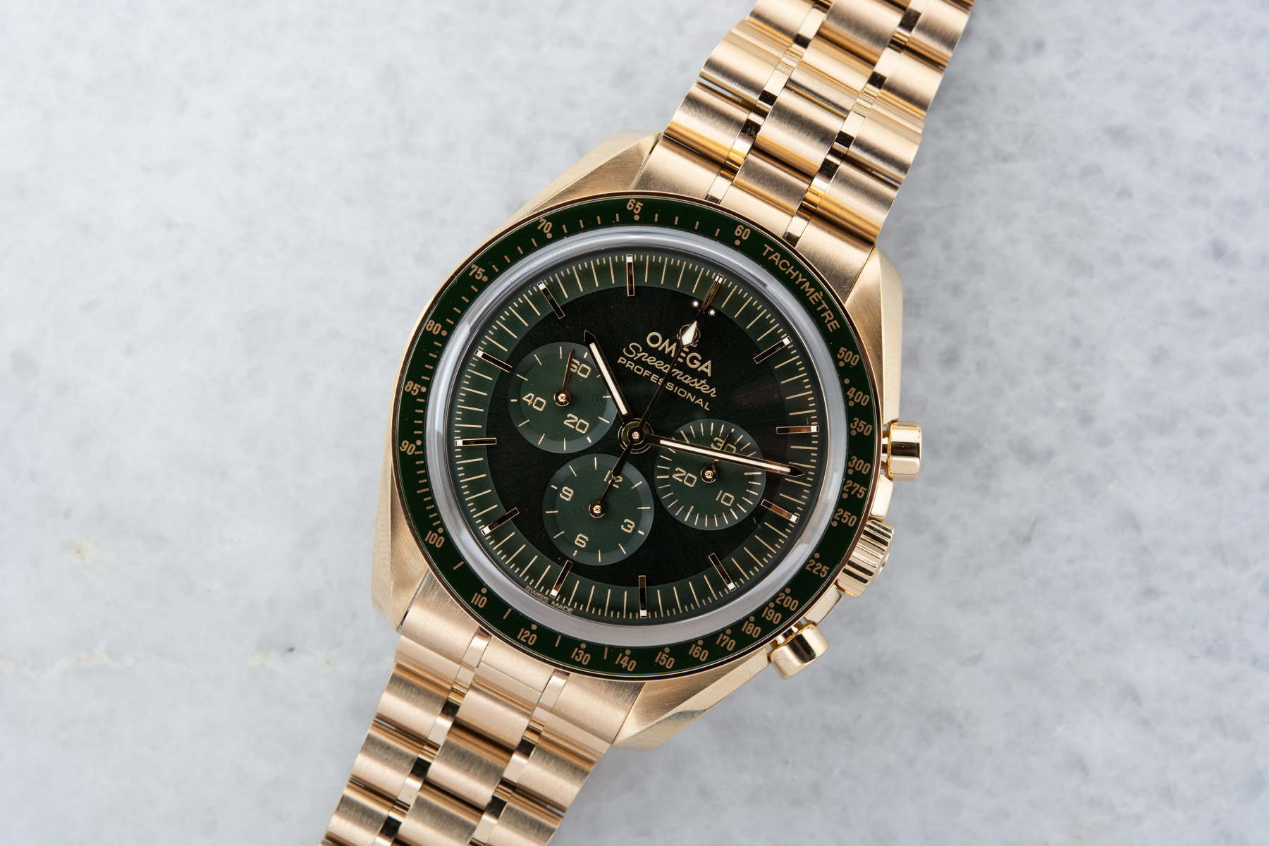 Speedmaster Moonwatch Professional Co‑Axial Master Chronometer Chronograph 42mm Moonshine Gold 310.60.42.50.10.001