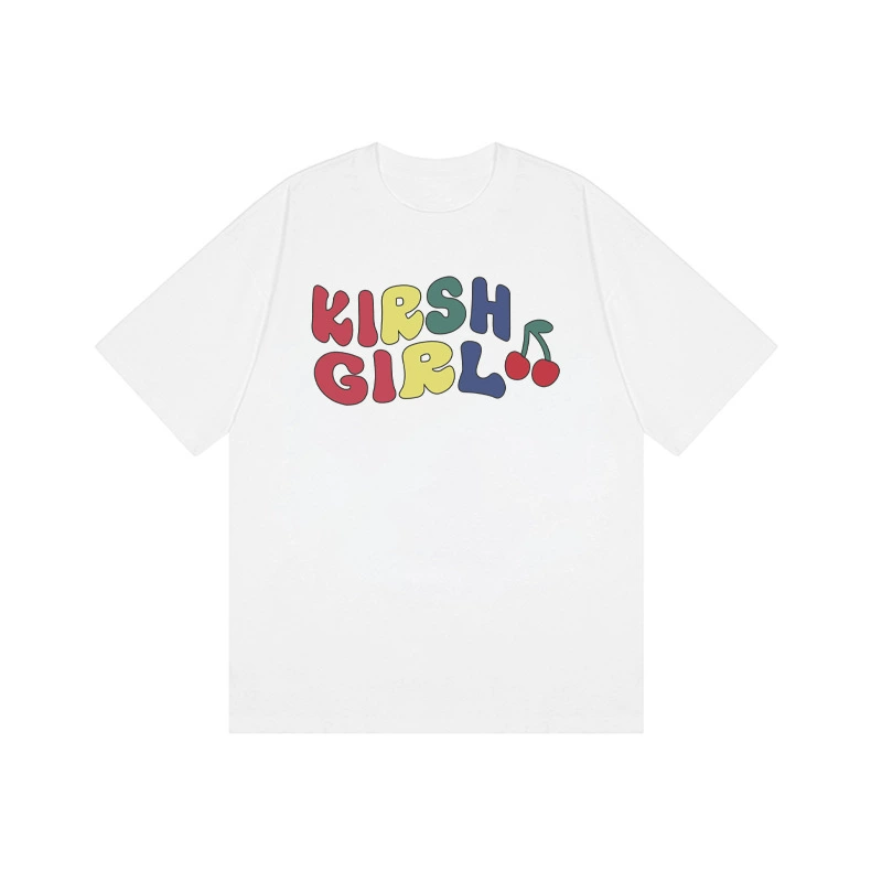 Fun printed pure cotton short-sleeved T-shirt