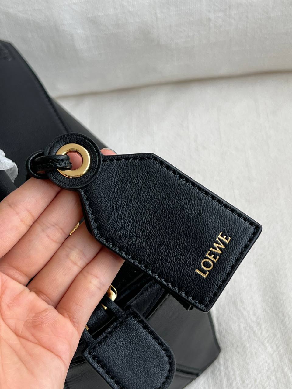 Loewe Black Smooth Calskin Mini Puzzle Bag