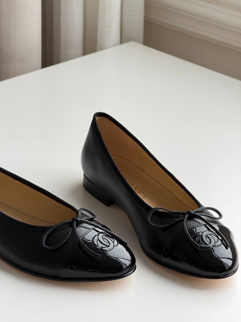 CHANEL Classic Cap-Toe Ballerina Flats