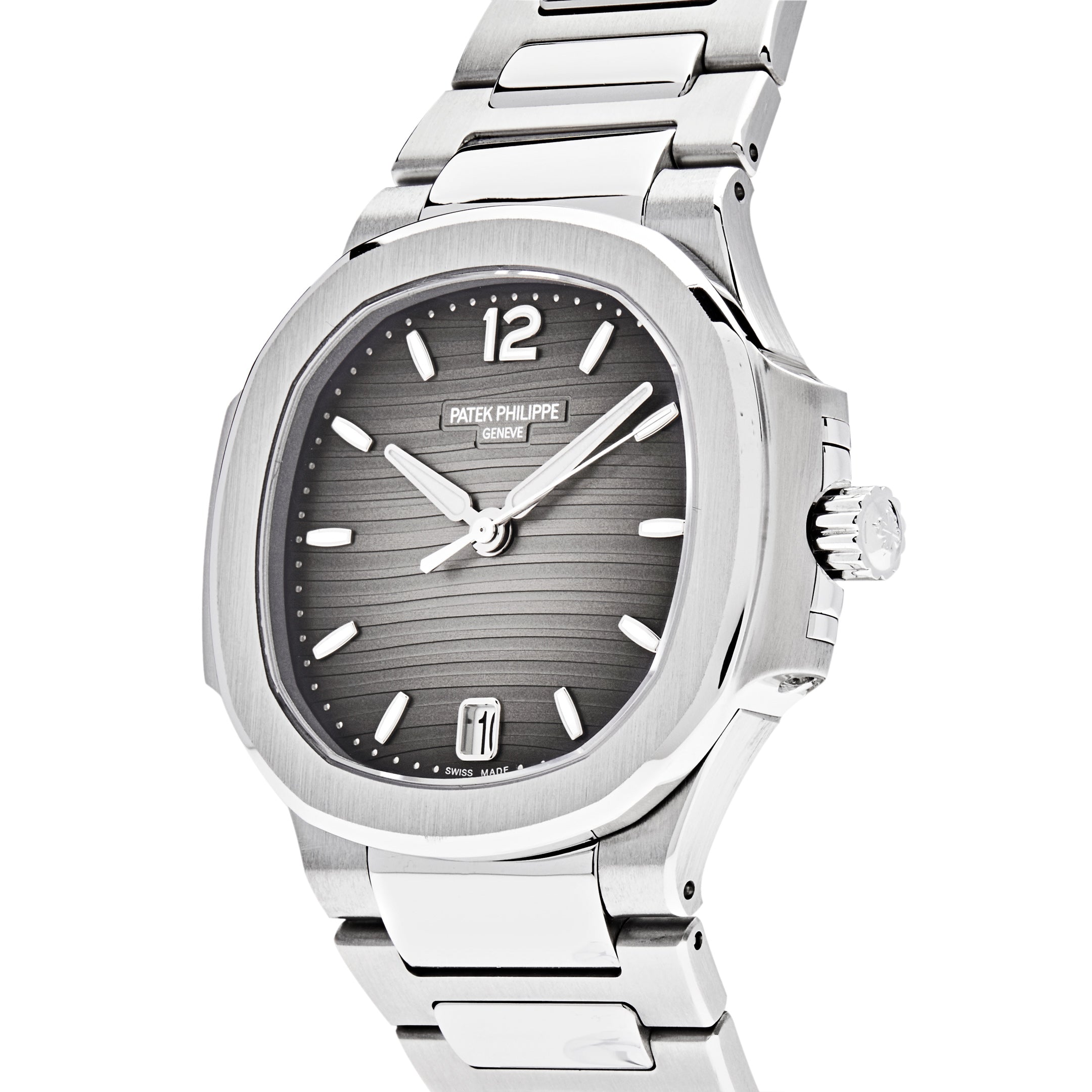 Patek Philippe Ladies Nautilus Stainless Steel Smoke Grey Dial 7118/1A-011【1:1 Replica】