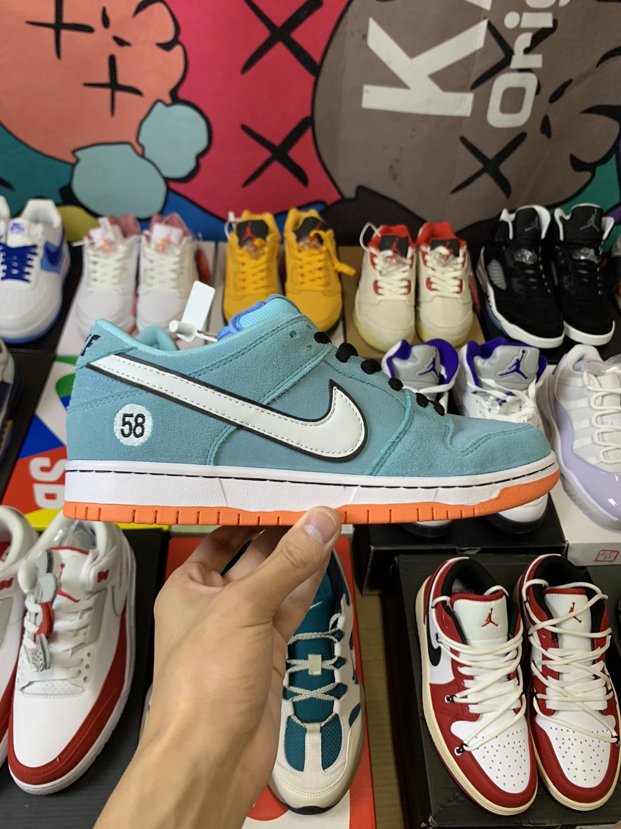 WE Club 58 & NK SB Dunk Low Pro Sneaker Blue