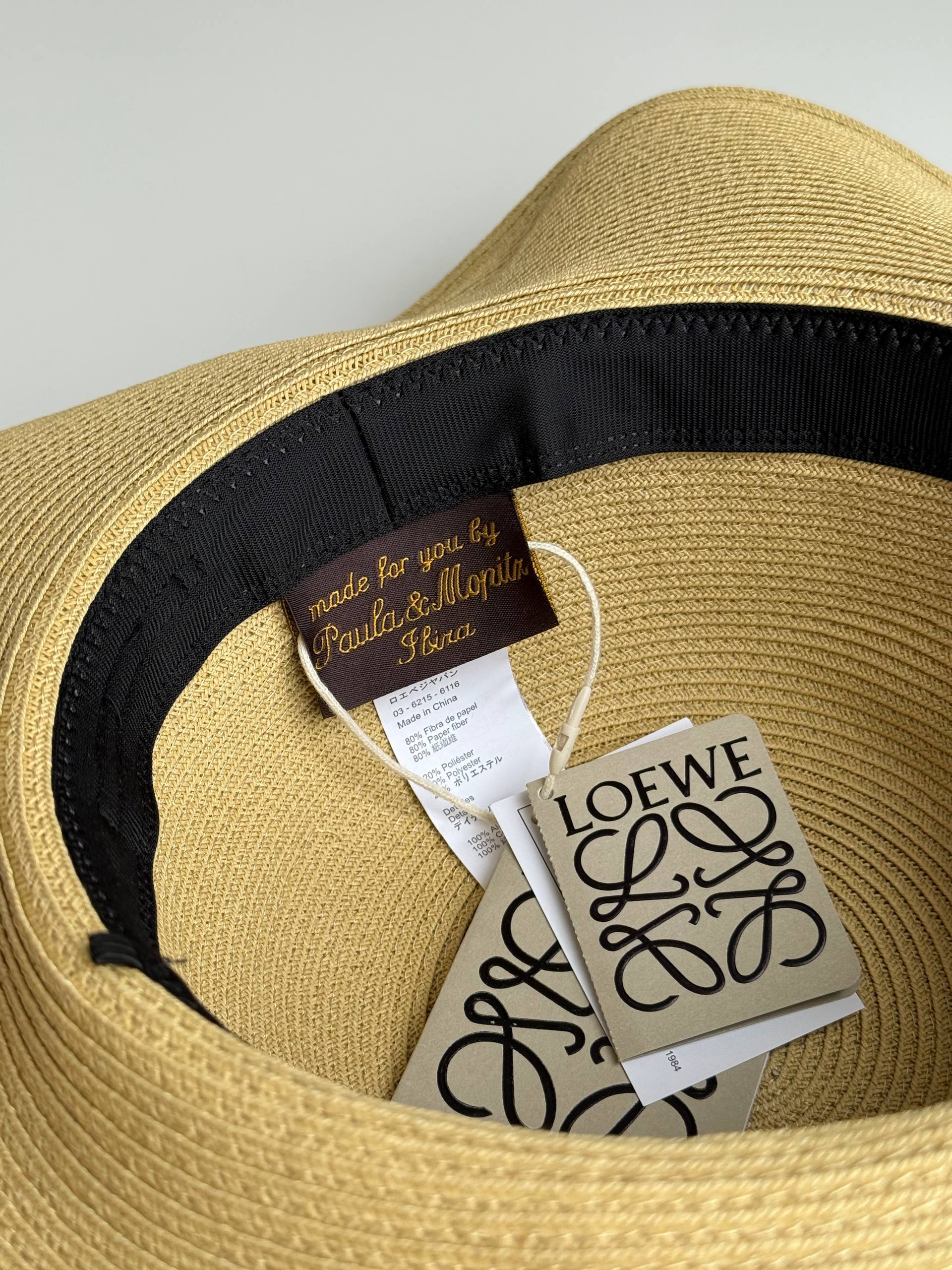 LOEWE Anagram Raffia Woven Wide-Brim Sun Hat