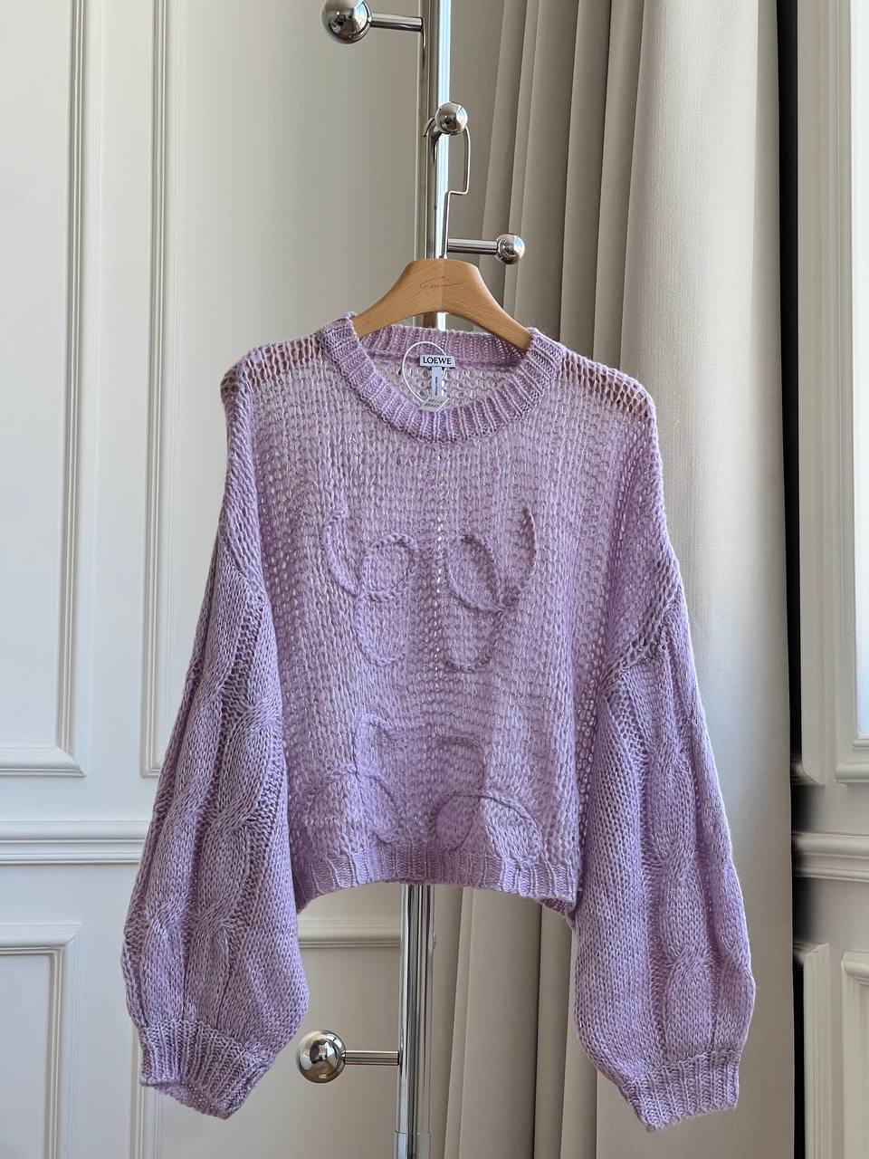 LOEWE Anagram Open-Knit Mohair Sweater