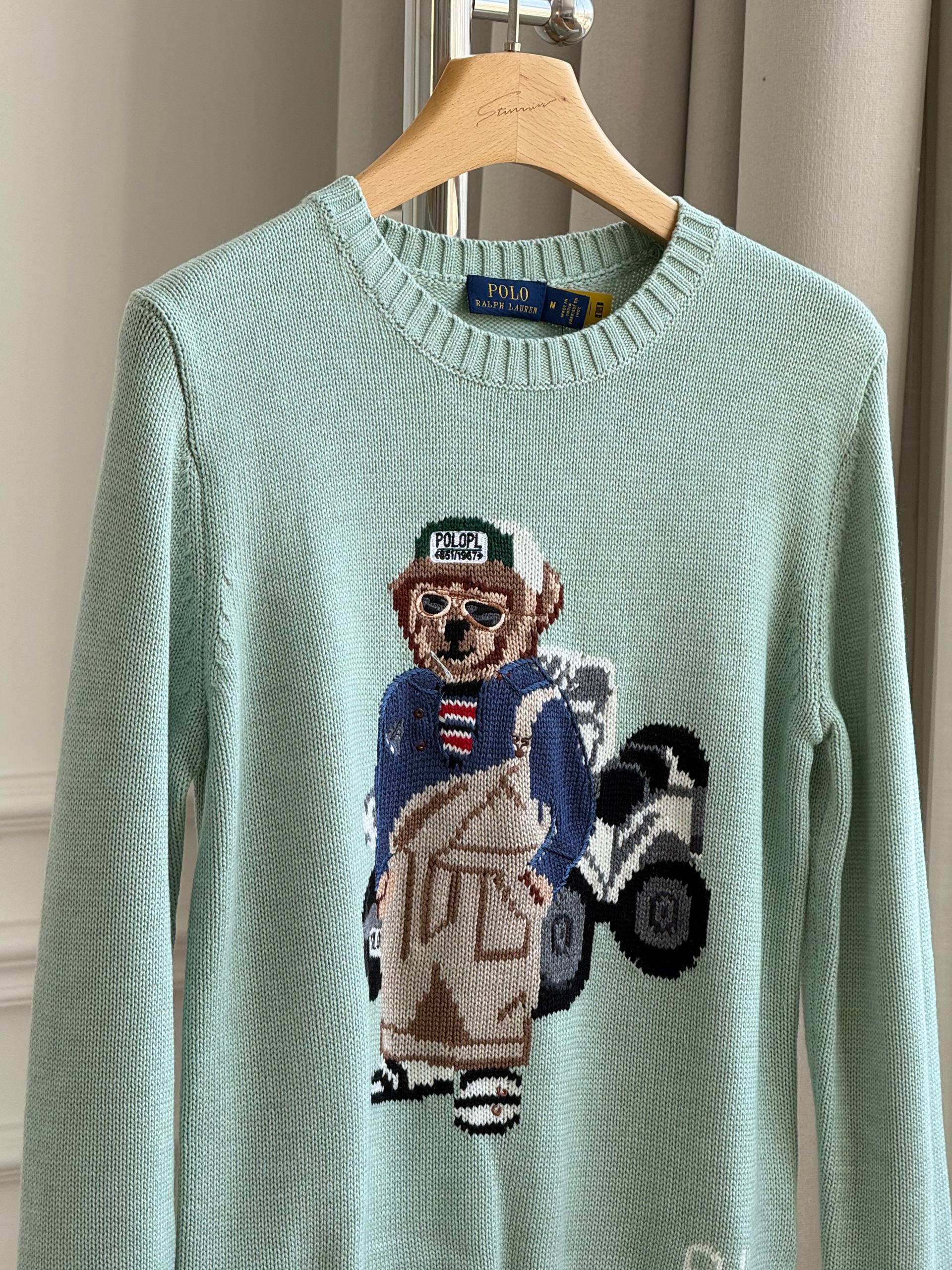 Polo Ralph Lauren Racing Driver Polo Bear Crewneck Sweater
