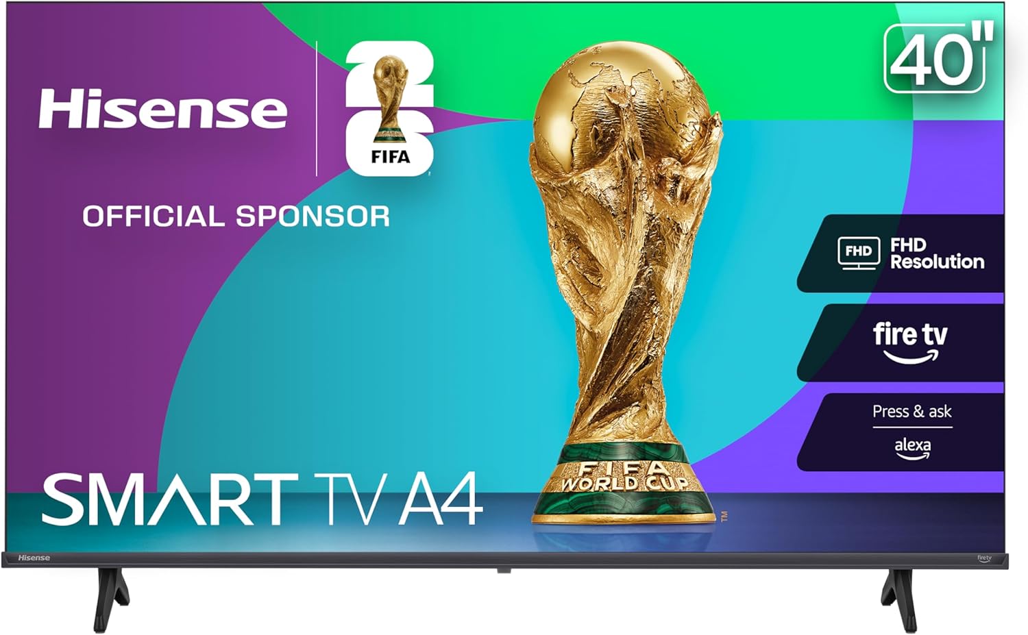 Hisense 32-Inch Class A4 Series HD Smart Fire TV (32A4HNF) - Full Array LED, HDR10, DTS Virtual:X, Slim Bezel Design, Alexa Built-in