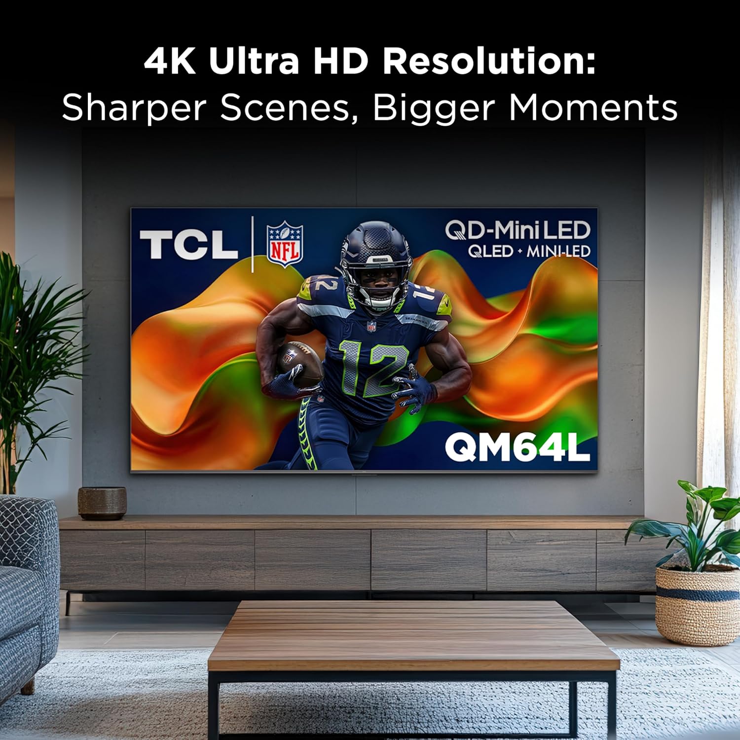 TCL 55 Inch Class QM64L Series| Mini LED QLED 4K HDR| 55QM64L, 2026 Model| 120HZ-144HZ High Brightness Smart Fire TV Dolby Atmos Onkyo Audio| Voice Remote with Alexa+ Gaming Streaming Television