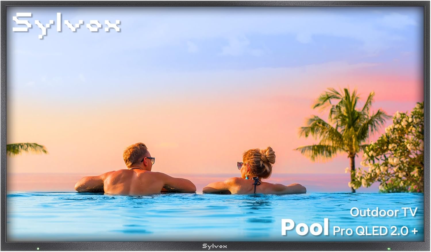 SYLVOX New 65” Outdoor Smart QLED TV, Superior Waterproof Performance, Upgraded Matte Finish for Enhanced Anti-Glare Effect, Full Metal, with Dolby Atmos, 2000nits, Full Sun Pool Pro QLED 2.0+ Series