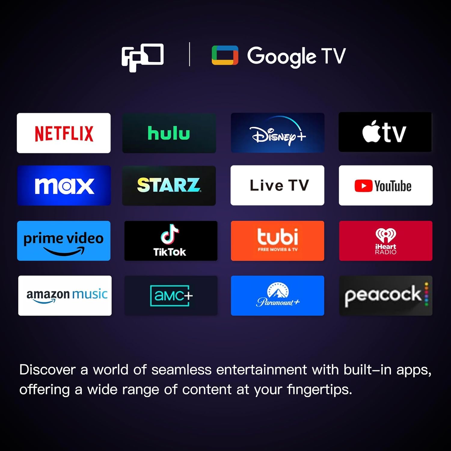 FPD 32-inch Smart TV Google TV HD 720p with Google Play and Google Cast Built-in, HDR 10, Dolby Audio, Voice Remote, Stream Live TV (Palette-Series, CG32-P3, 2024 Model)