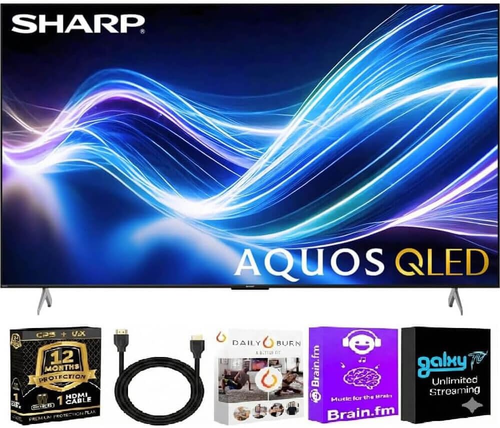 Sharp 4TC55HP7KIT1 55 inch Class AQUOS QLED 4K Ultra HD Xumo Smart TV Quantum Color HDR Motion