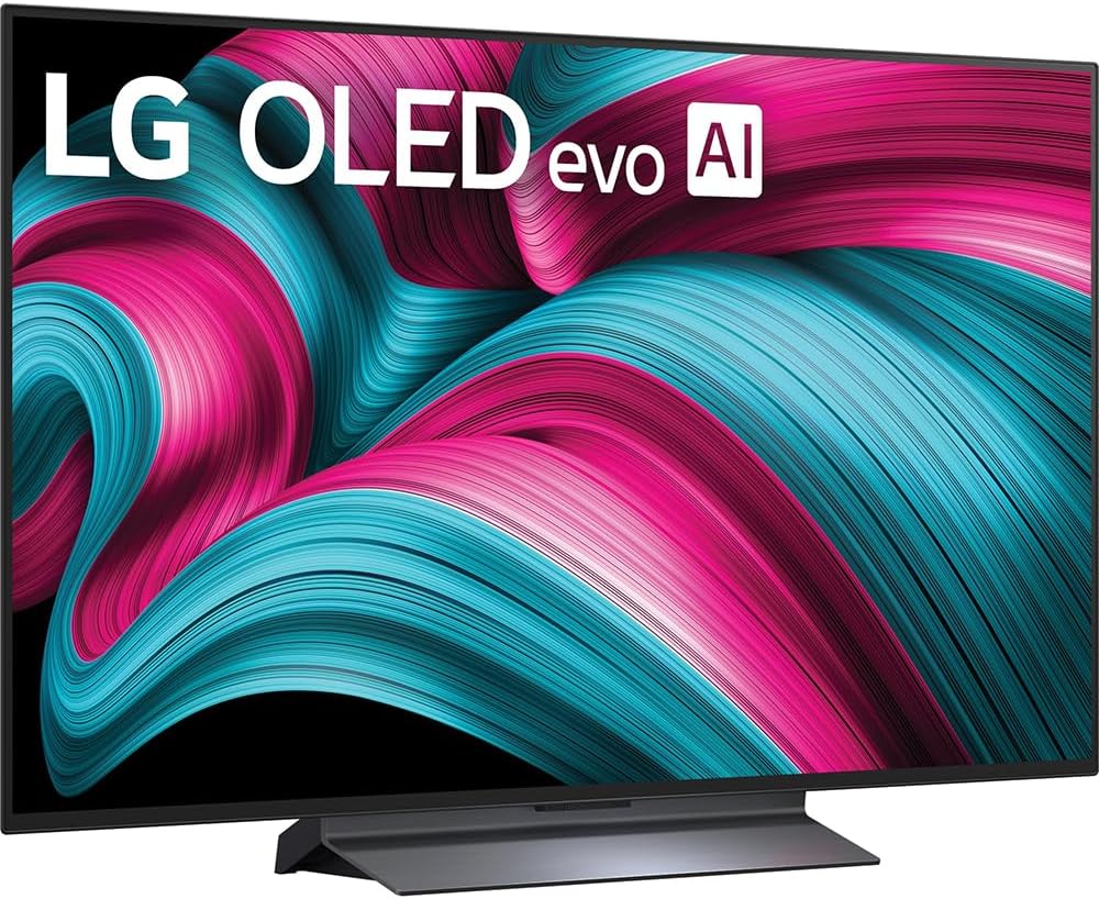 LG 48 Inch Class C5 Series OLED evo 4K UHD Smart webOS TV 2025 OLED48C5PUA Bundle with Deco Gear Home Theater Guide, 2 HDMI Cables and Deco Essentials CPS 26 Months Premium Extended Protection Pack