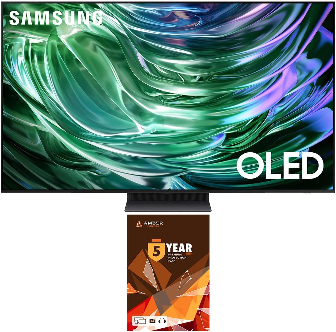 Samsung QN65S90DAFXZA 65 Inch 4K OLED Smart TV with Dolby Atmos and 3 Year Amber Protection Plan (2024)