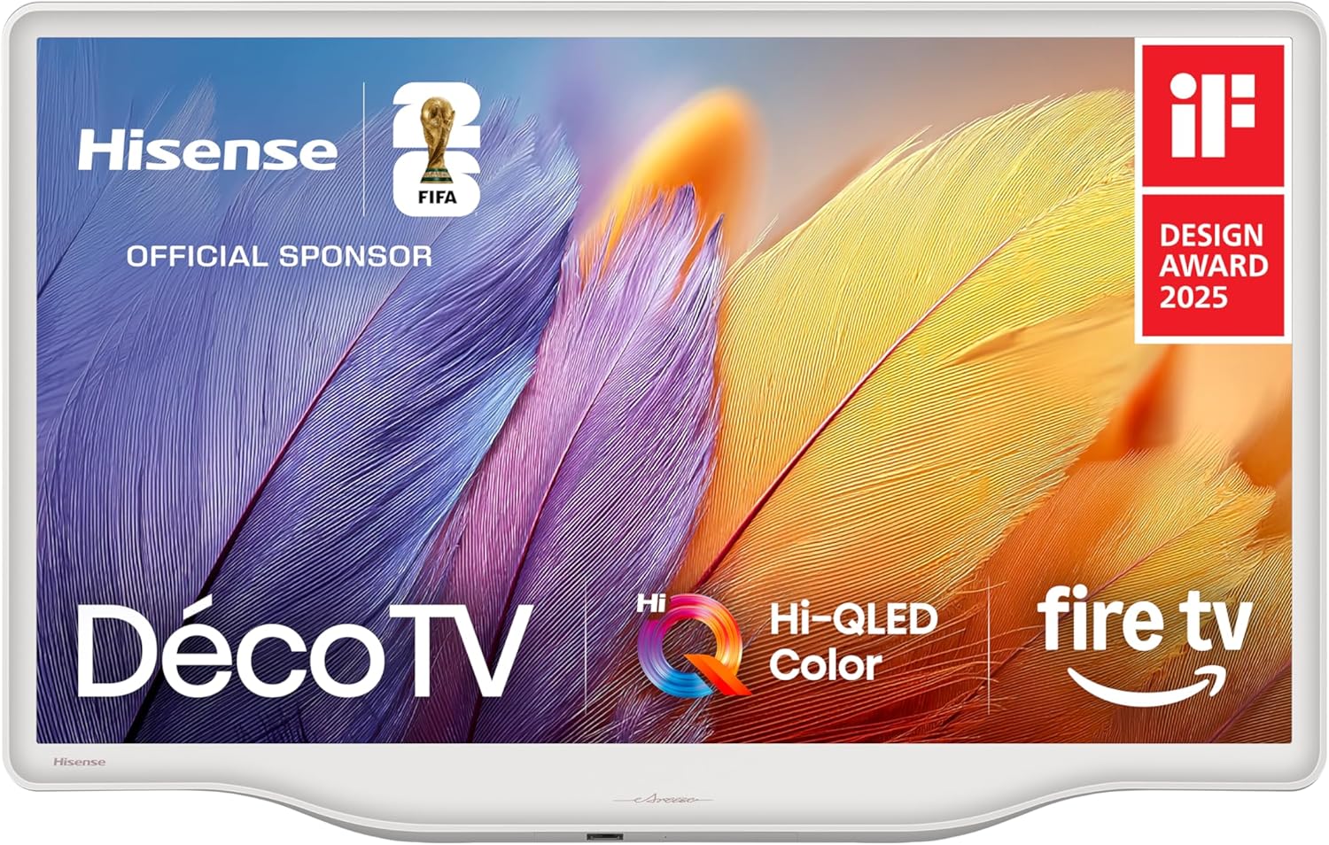 Hisense 32-Inch S5 DécoTV Series Hi-QLED FHD Smart Fire TV (32S5QF, 2025 Model) - Versatile Fit, Hi-QLED Color, Art-Inspired Design, Fluid Central Stand, DTS Virtual:X, Stream Live TV Without Cable