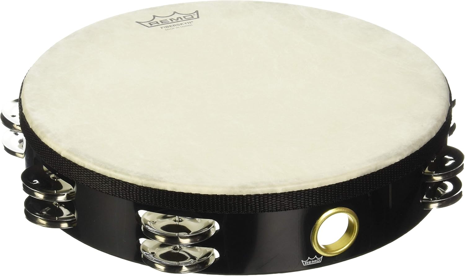 Remo TA-5210-70 Fiberskyn Tambourine - Quadura Black, 10