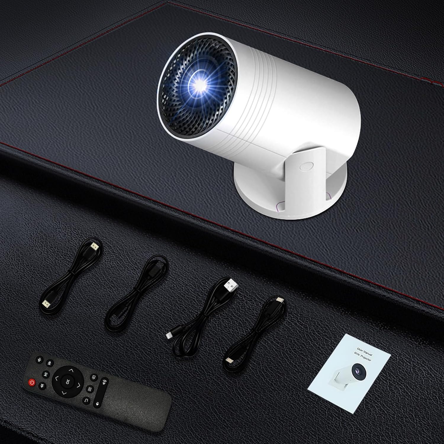 Wireless Mini Projector with WIFI 6 and Bluetooth, 4K 1080P Support Portable Projector 180° Rotatable17
