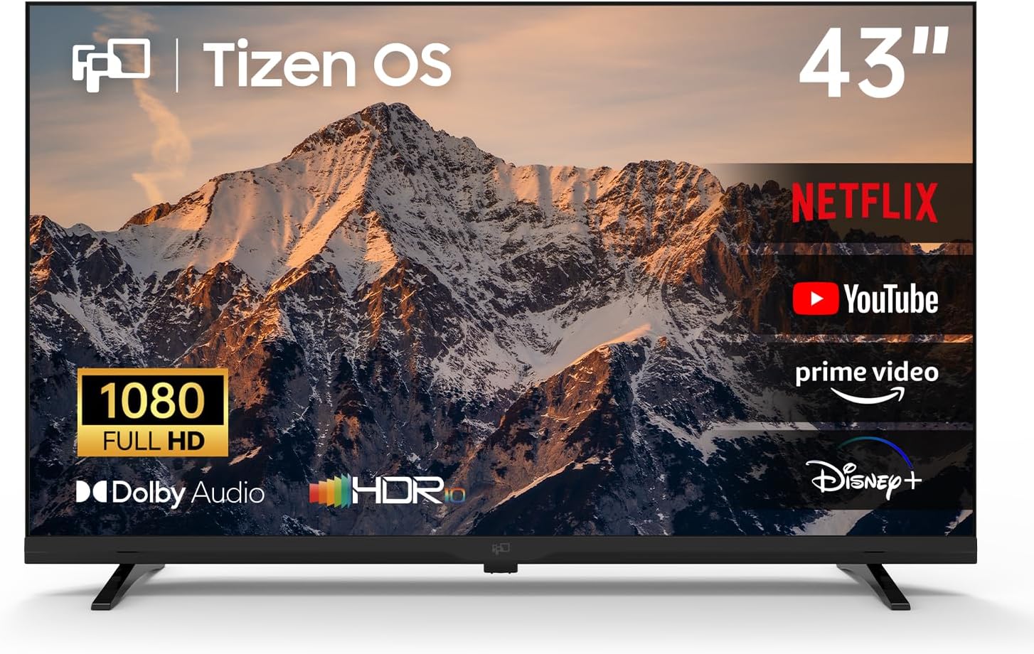 FPD Smart TV 43 Inch, 1080p FHD Television Powered by Tizen OS Compatible with Samsung TV Plus, Dolby Audio, HDR 10, SmartThings, Miracast, Gaming Hub, Voice Control Flat Screen TV (AT43-P1)